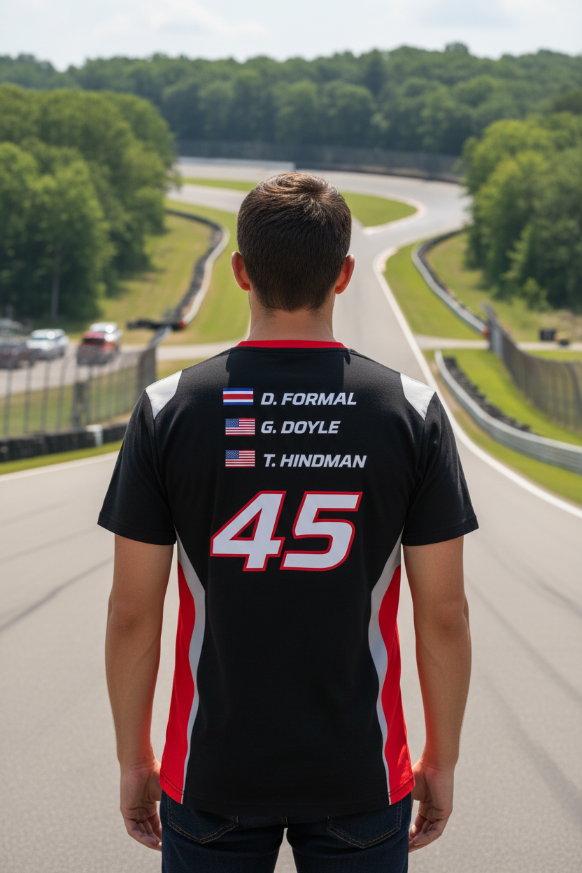 2026 GTD #45 Lamborghini Fan Jersey - Back View at Mid-Ohio